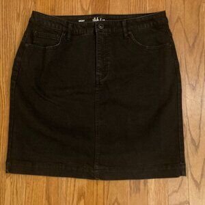 STYLE & CO Women's Vintage Black STRETCH Denim Mini Skirt ~ Sz 10